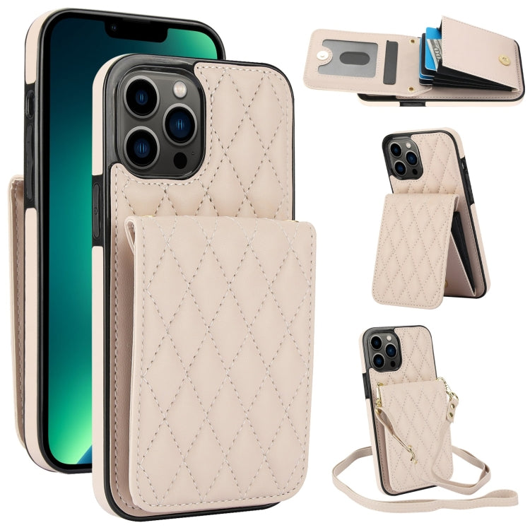 YM015 Crossbody Rhombic Card Bag RFID Phone Case, For iPhone 14 Pro Max, For iPhone 13 Pro Max, For iPhone 13 Pro, For iPhone 13