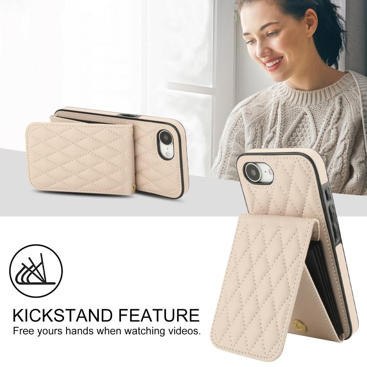 YM015 Crossbody Rhombic Card Bag RFID Phone Case, For iPhone 16e / 17e, For iPhone 17 Pro Max, For iPhone 17 Pro, For iPhone 17