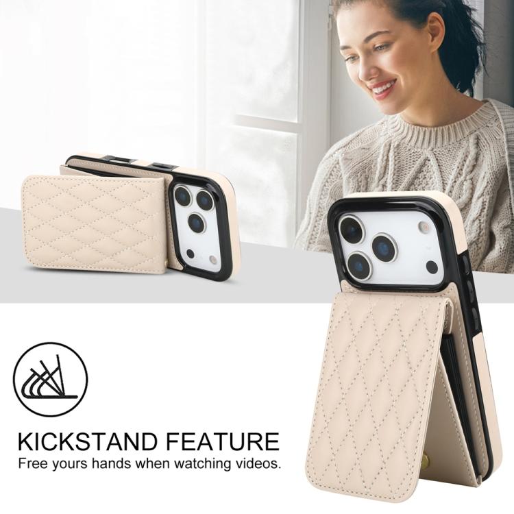YM015 Crossbody Rhombic Card Bag RFID Phone Case, For iPhone 16e / 17e, For iPhone 17 Pro Max, For iPhone 17 Pro, For iPhone 17