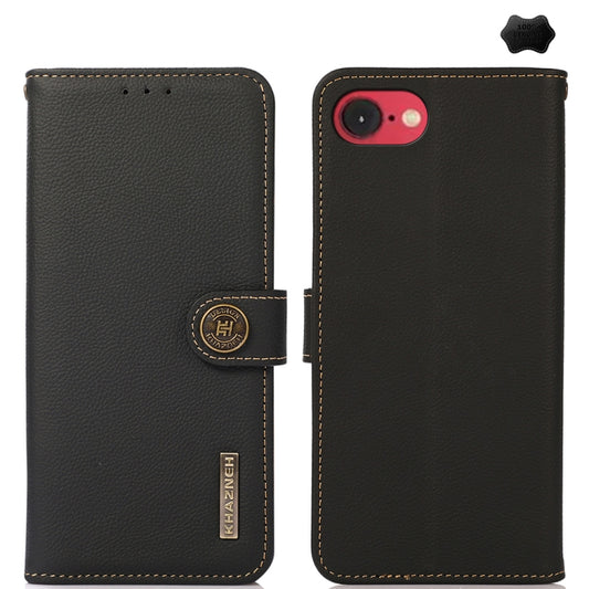 KHAZNEH Custer Genuine Leather RFID Phone Case, For iPhone 17 Pro Max, For iPhone 17 Pro, For iPhone 17, For iPhone 17 Air, For iPhone 16e, For iPhone 16 Pro Max, For iPhone 16 Pro, For iPhone 16 Plus