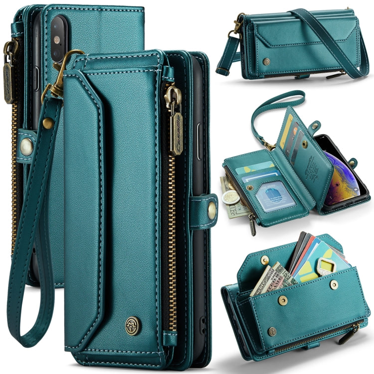 CaseMe C36 Card Slots Zipper Wallet RFID Anti-theft Leather Phone Case, For iPhone 11 Pro, For iPhone XS / X, For iPhone XR, For iPhone XS Max
