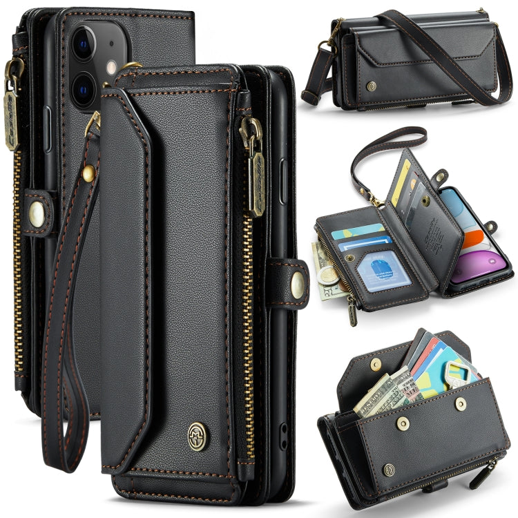 CaseMe C36 Card Slots Zipper Wallet RFID Anti-theft Leather Phone Case, For iPhone 12 Pro, For iPhone 12 mini, For iPhone 11 Pro Max, For iPhone 11