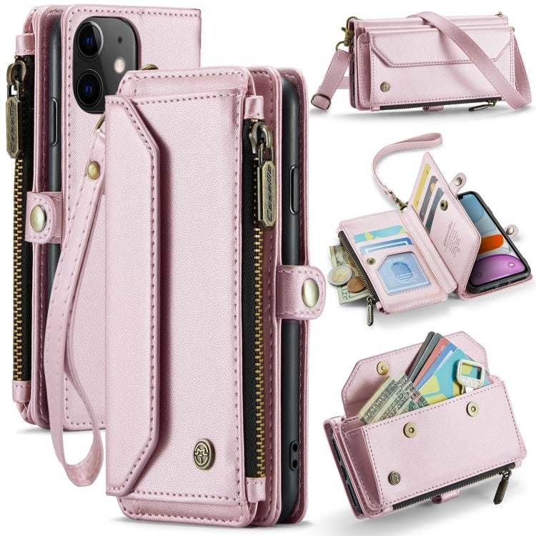 CaseMe C36 Card Slots Zipper Wallet RFID Anti-theft Leather Phone Case, For iPhone 12 Pro, For iPhone 12 mini, For iPhone 11 Pro Max, For iPhone 11