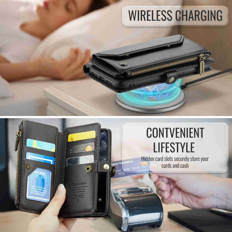 CaseMe C36 Card Slots Zipper Wallet RFID Anti-theft Leather Phone Case, For iPhone 11 Pro, For iPhone XS / X, For iPhone XR, For iPhone XS Max
