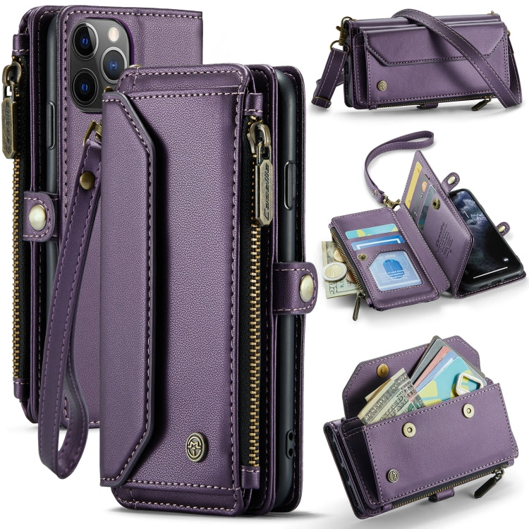 CaseMe C36 Card Slots Zipper Wallet RFID Anti-theft Leather Phone Case, For iPhone 11 Pro, For iPhone XS / X, For iPhone XR, For iPhone XS Max