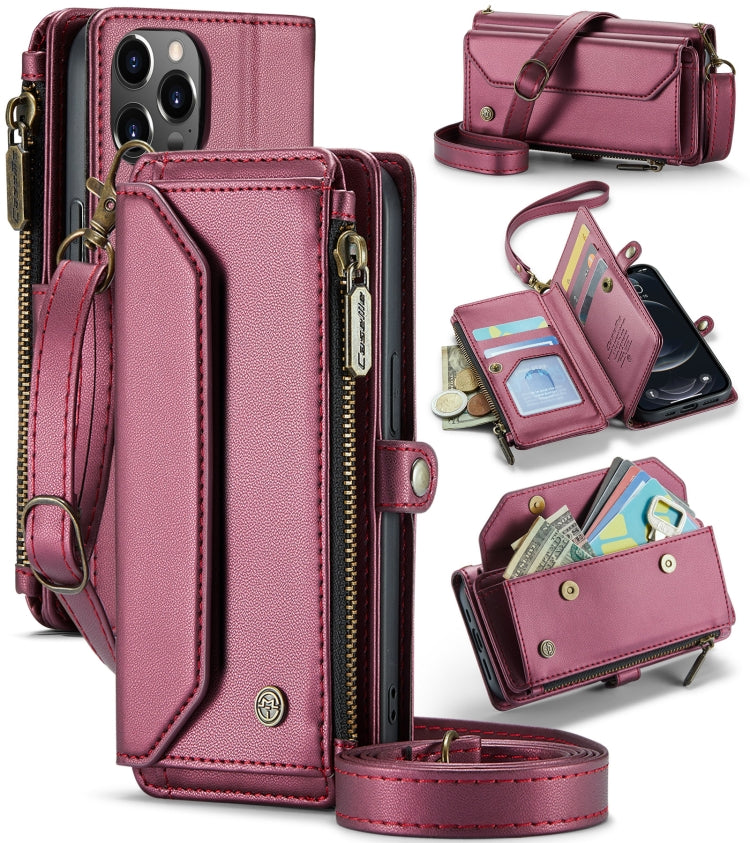 CaseMe C36 Card Slots Zipper Wallet RFID Anti-theft Leather Phone Case, For iPhone 12 Pro, For iPhone 12 mini, For iPhone 11 Pro Max, For iPhone 11