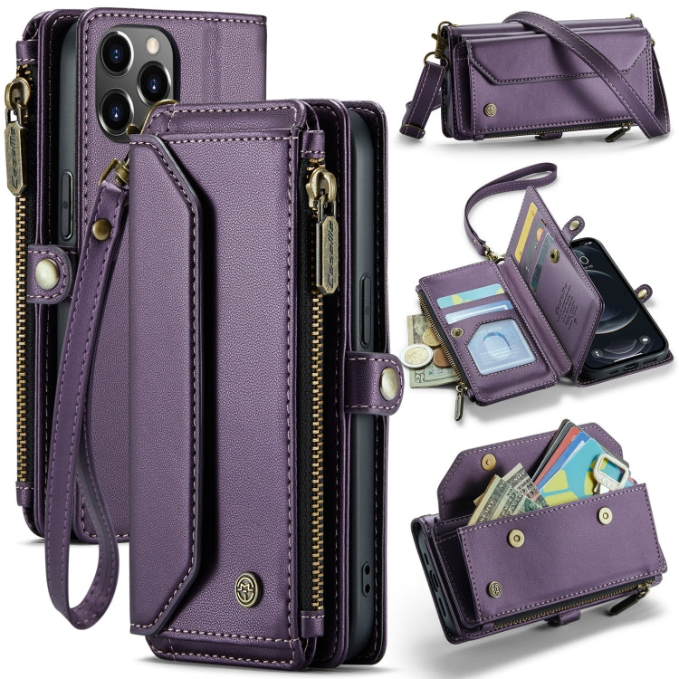 CaseMe C36 Card Slots Zipper Wallet RFID Anti-theft Leather Phone Case, For iPhone 13, For iPhone 13 mini, For iPhone 12, For iPhone 12 Pro Max