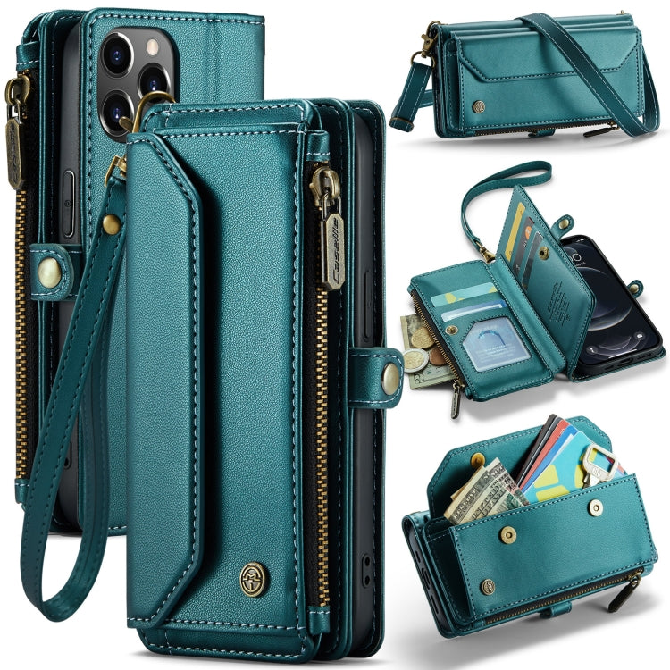 CaseMe C36 Card Slots Zipper Wallet RFID Anti-theft Leather Phone Case, For iPhone 13, For iPhone 13 mini, For iPhone 12, For iPhone 12 Pro Max