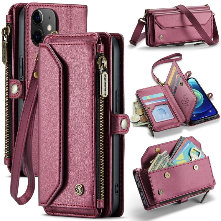 CaseMe C36 Card Slots Zipper Wallet RFID Anti-theft Leather Phone Case, For iPhone 13, For iPhone 13 mini, For iPhone 12, For iPhone 12 Pro Max