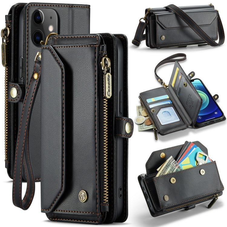 CaseMe C36 Card Slots Zipper Wallet RFID Anti-theft Leather Phone Case, For iPhone 12 Pro, For iPhone 12 mini, For iPhone 11 Pro Max, For iPhone 11