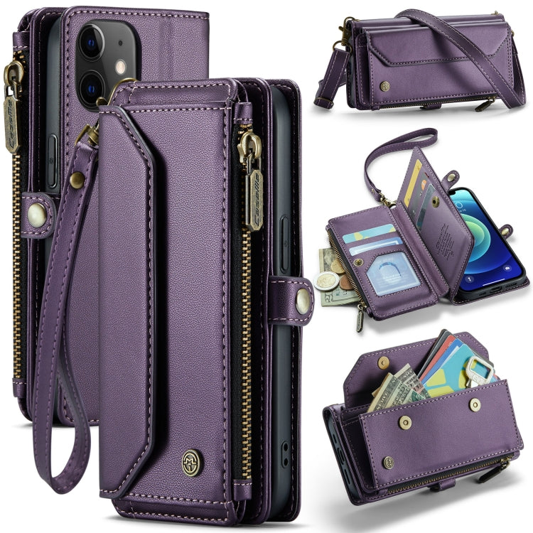 CaseMe C36 Card Slots Zipper Wallet RFID Anti-theft Leather Phone Case, For iPhone 12 Pro, For iPhone 12 mini, For iPhone 11 Pro Max, For iPhone 11