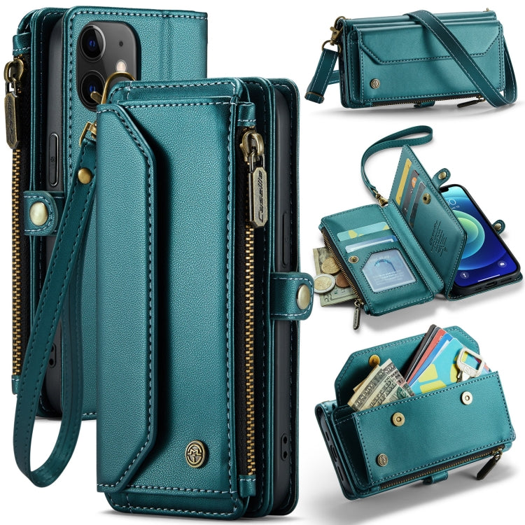 CaseMe C36 Card Slots Zipper Wallet RFID Anti-theft Leather Phone Case, For iPhone 12 Pro, For iPhone 12 mini, For iPhone 11 Pro Max, For iPhone 11