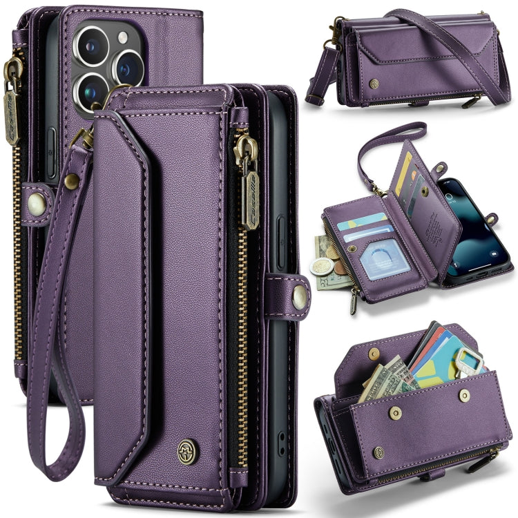 CaseMe C36 Card Slots Zipper Wallet RFID Anti-theft Leather Phone Case, For iPhone SE 2022 / SE 2020, For iPhone 8 / 7 / 6, For iPhone 13 Pro Max, For iPhone 13 Pro