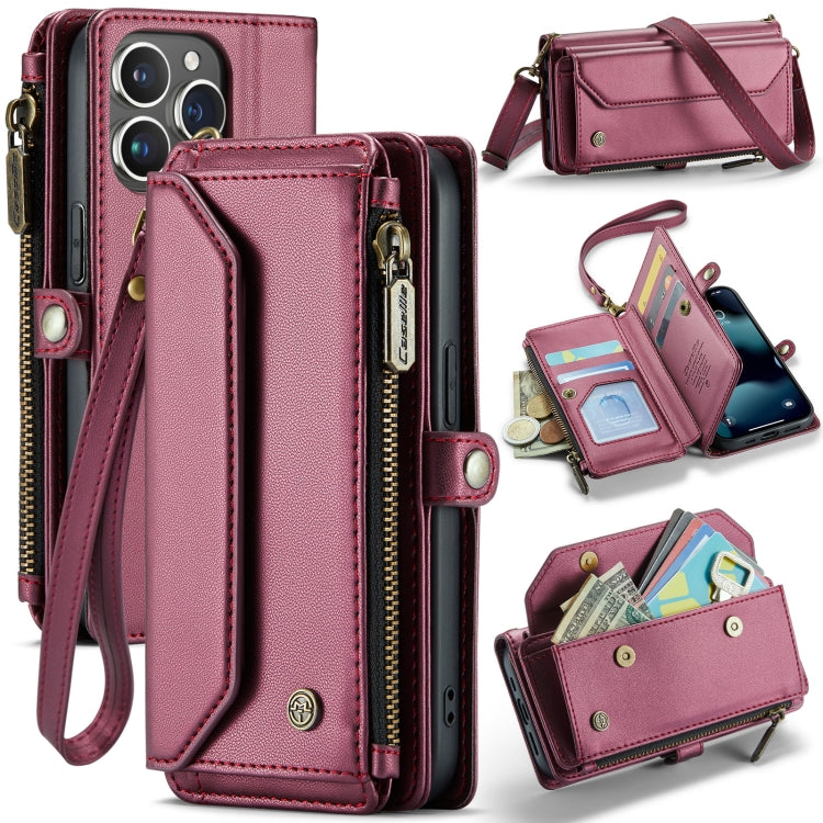 CaseMe C36 Card Slots Zipper Wallet RFID Anti-theft Leather Phone Case, For iPhone SE 2022 / SE 2020, For iPhone 8 / 7 / 6, For iPhone 13 Pro Max, For iPhone 13 Pro