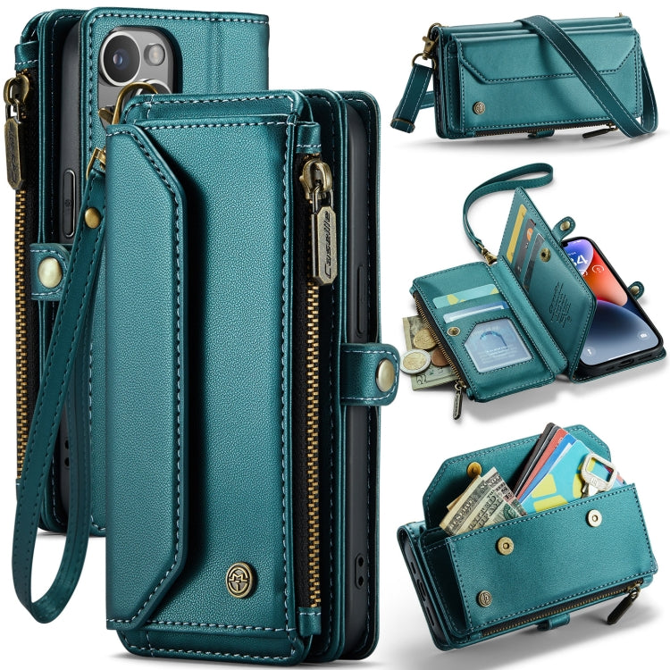 CaseMe C36 Card Slots Zipper Wallet RFID Anti-theft Leather Phone Case, For iPhone 14 Plus, For iPhone 14, For iPhone 14 Pro, For iPhone 14 Pro Max
