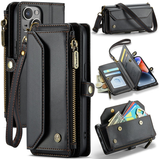 CaseMe C36 Card Slots Zipper Wallet RFID Anti-theft Leather Phone Case, For iPhone 14 Plus, For iPhone 14, For iPhone 14 Pro, For iPhone 14 Pro Max