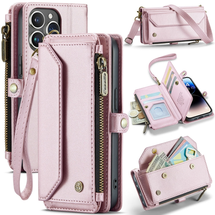CaseMe C36 Card Slots Zipper Wallet RFID Anti-theft Leather Phone Case, For iPhone 14 Plus, For iPhone 14, For iPhone 14 Pro, For iPhone 14 Pro Max