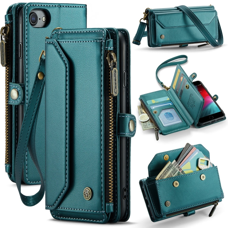 CaseMe C36 Card Slots Zipper Wallet RFID Anti-theft Leather Phone Case, For iPhone SE 2022 / SE 2020, For iPhone 8 / 7 / 6, For iPhone 13 Pro Max, For iPhone 13 Pro