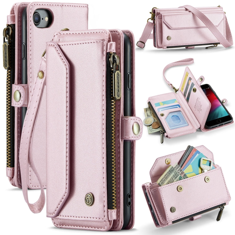 CaseMe C36 Card Slots Zipper Wallet RFID Anti-theft Leather Phone Case, For iPhone SE 2022 / SE 2020, For iPhone 8 / 7 / 6, For iPhone 13 Pro Max, For iPhone 13 Pro