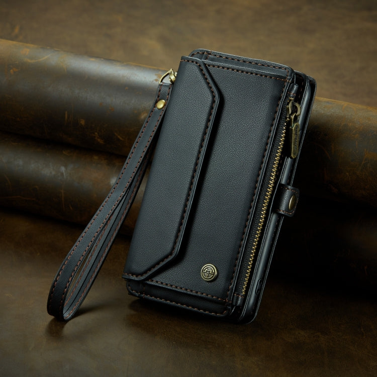 CaseMe C36 Card Slots Zipper Wallet RFID Anti-theft Leather Phone Case, For iPhone 8 Plus / 7 Plus / 6 Plus