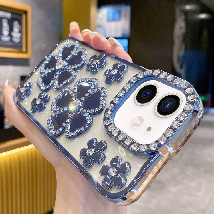 Electroplating Flower Diamond TPU Phone Case, For iPhone 13 Pro Max, For iPhone 13 Pro, For iPhone 13, For iPhone 12