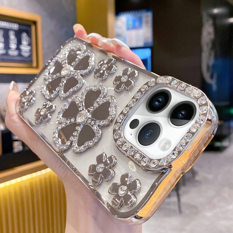 Electroplating Flower Diamond TPU Phone Case, For iPhone 12 Pro Max, For iPhone 12 Pro, For iPhone 11 Pro Max, For iPhone 11