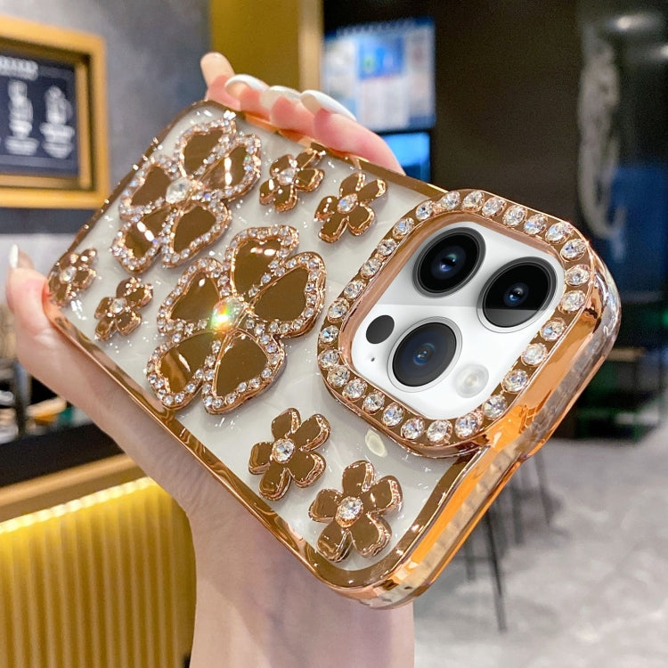 Electroplating Flower Diamond TPU Phone Case, For iPhone 12 Pro Max, For iPhone 12 Pro, For iPhone 11 Pro Max, For iPhone 11