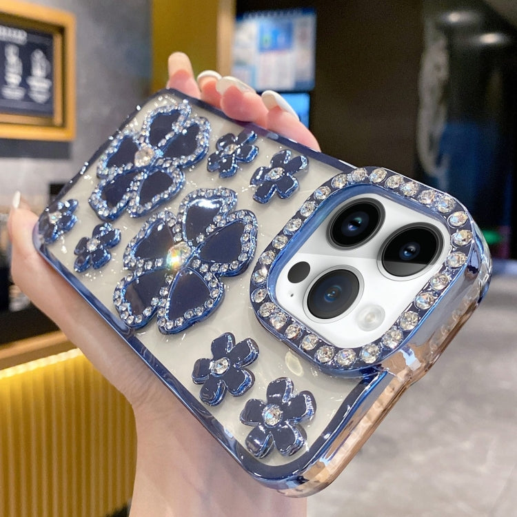 Electroplating Flower Diamond TPU Phone Case, For iPhone 12 Pro Max, For iPhone 12 Pro, For iPhone 11 Pro Max, For iPhone 11