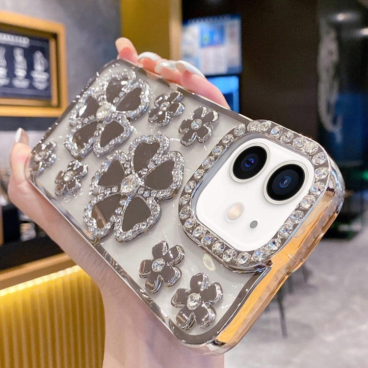 Electroplating Flower Diamond TPU Phone Case, For iPhone 12 Pro Max, For iPhone 12 Pro, For iPhone 11 Pro Max, For iPhone 11