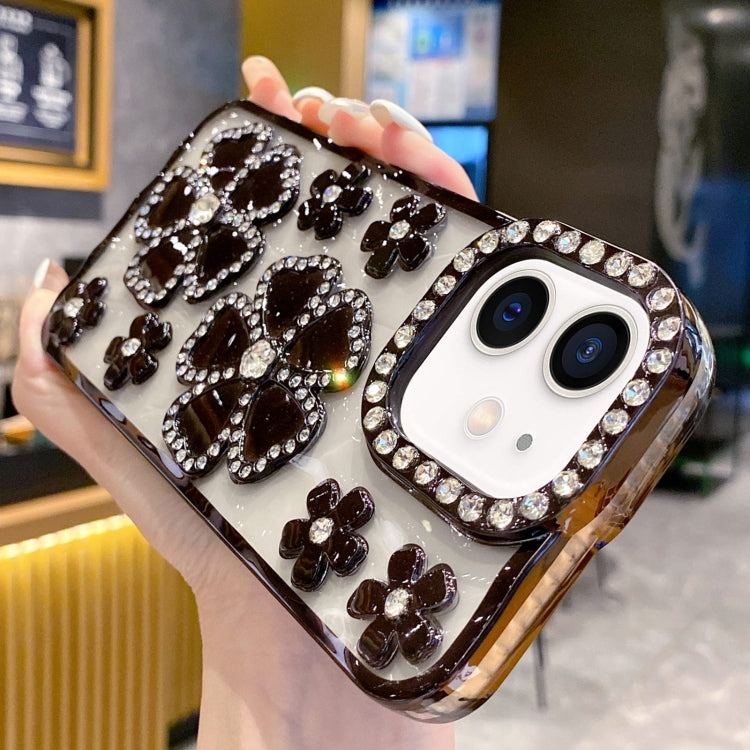 Electroplating Flower Diamond TPU Phone Case, For iPhone 12 Pro Max, For iPhone 12 Pro, For iPhone 11 Pro Max, For iPhone 11