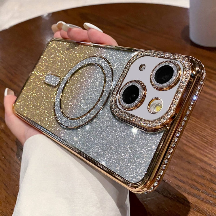 Diamond Gradient Glitter Plated MagSafe Phone Case, For iPhone 14 Plus, For iPhone 14, For iPhone 14 Pro, For iPhone 14 Pro Max