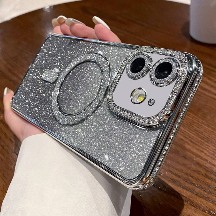 Diamond Gradient Glitter Plated MagSafe Phone Case, For iPhone 13 Pro Max, For iPhone 13 Pro, For iPhone 13, For iPhone 12