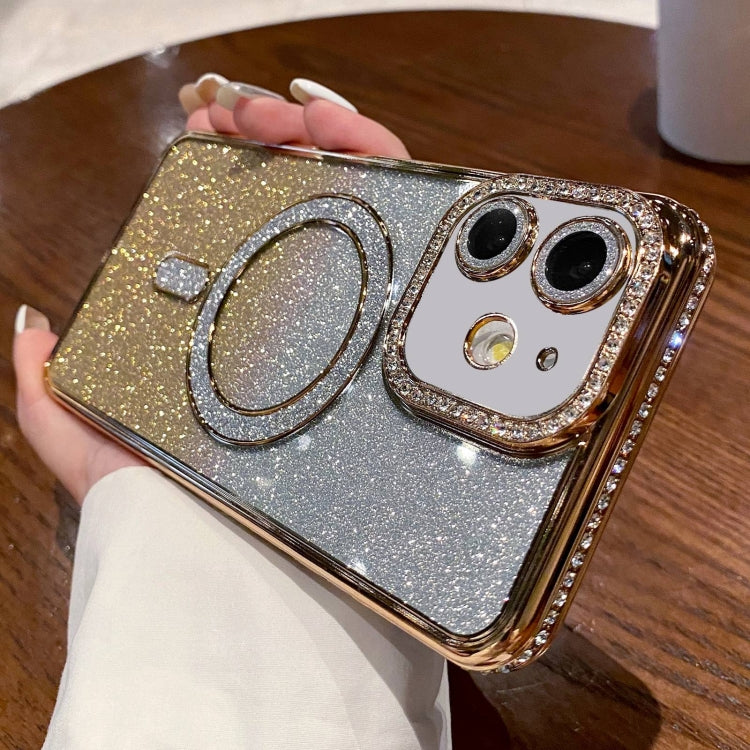 Diamond Gradient Glitter Plated MagSafe Phone Case, For iPhone 13 Pro Max, For iPhone 13 Pro, For iPhone 13, For iPhone 12