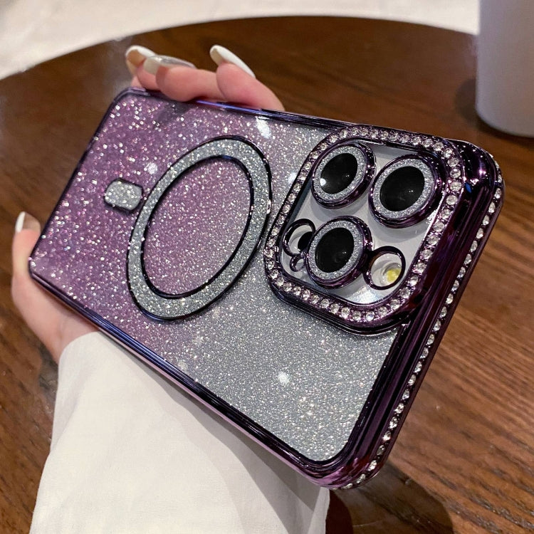 Diamond Gradient Glitter Plated MagSafe Phone Case, For iPhone 12 Pro Max, For iPhone 12 Pro, For iPhone 11 Pro Max, For iPhone 11