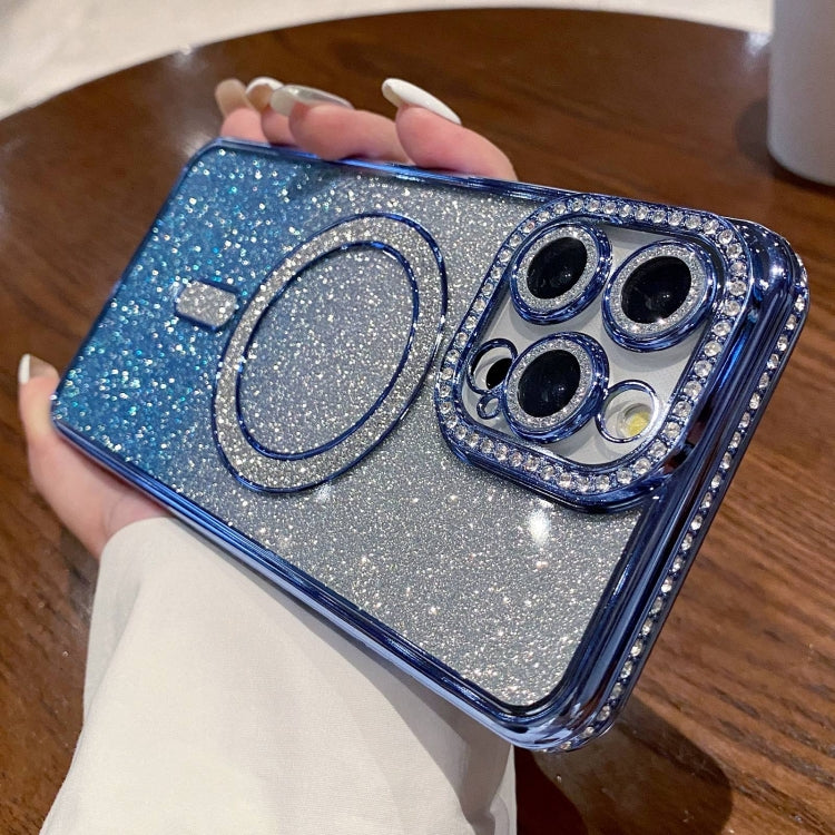 Diamond Gradient Glitter Plated MagSafe Phone Case, For iPhone 12 Pro Max, For iPhone 12 Pro, For iPhone 11 Pro Max, For iPhone 11