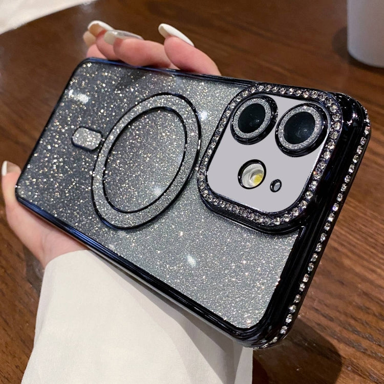 Diamond Gradient Glitter Plated MagSafe Phone Case, For iPhone 12 Pro Max, For iPhone 12 Pro, For iPhone 11 Pro Max, For iPhone 11