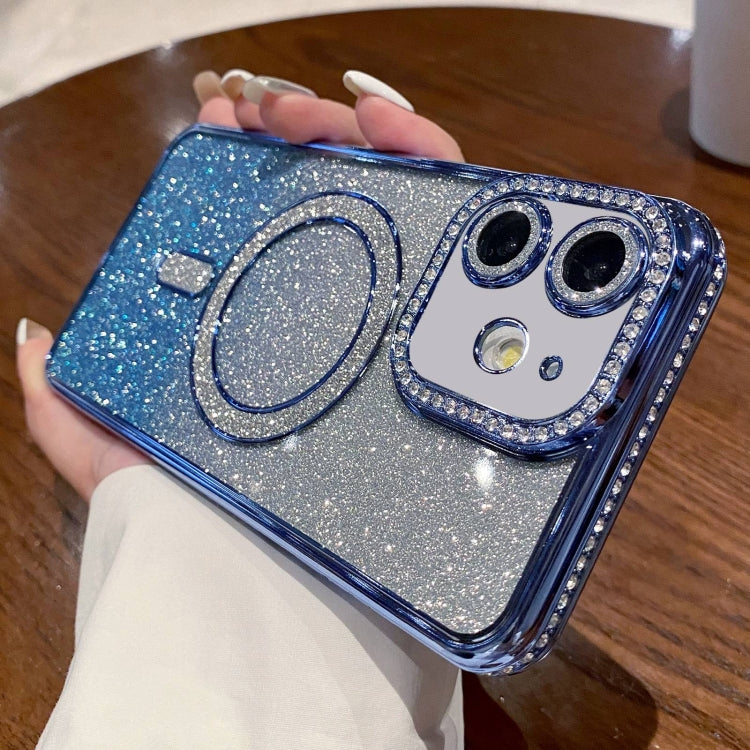 Diamond Gradient Glitter Plated MagSafe Phone Case, For iPhone 12 Pro Max, For iPhone 12 Pro, For iPhone 11 Pro Max, For iPhone 11