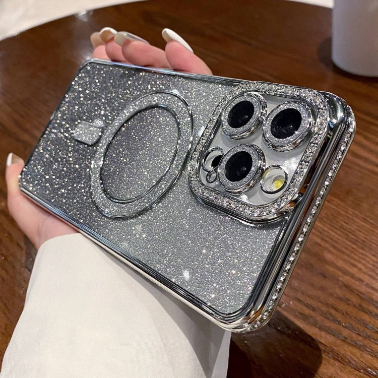 Diamond Gradient Glitter Plated MagSafe Phone Case, For iPhone 16 Pro Max, For iPhone 16 Pro, For iPhone 16 Plus, For iPhone 16
