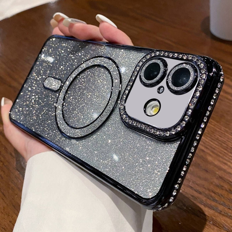 Diamond Gradient Glitter Plated MagSafe Phone Case, For iPhone 16 Pro Max, For iPhone 16 Pro, For iPhone 16 Plus, For iPhone 16