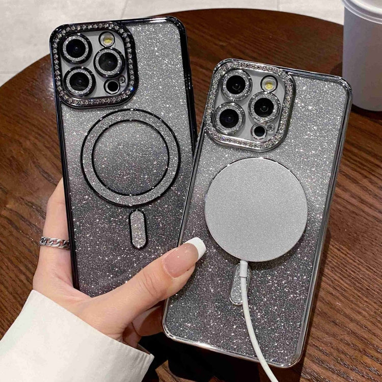 Diamond Gradient Glitter Plated MagSafe Phone Case, For iPhone 13 Pro Max, For iPhone 13 Pro, For iPhone 13, For iPhone 12