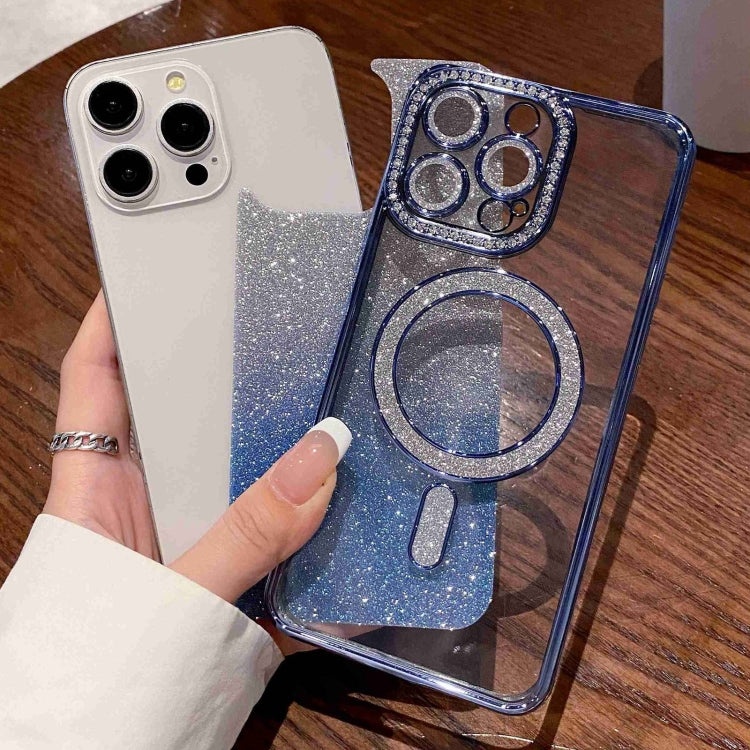 Diamond Gradient Glitter Plated MagSafe Phone Case, For iPhone 14 Plus, For iPhone 14, For iPhone 14 Pro, For iPhone 14 Pro Max