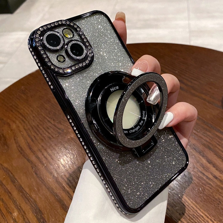 Gradient Glitter Diamond Plated Holder Magsafe Phone Case, For iPhone 13 Pro Max, For iPhone 13 Pro, For iPhone 13, For iPhone 12