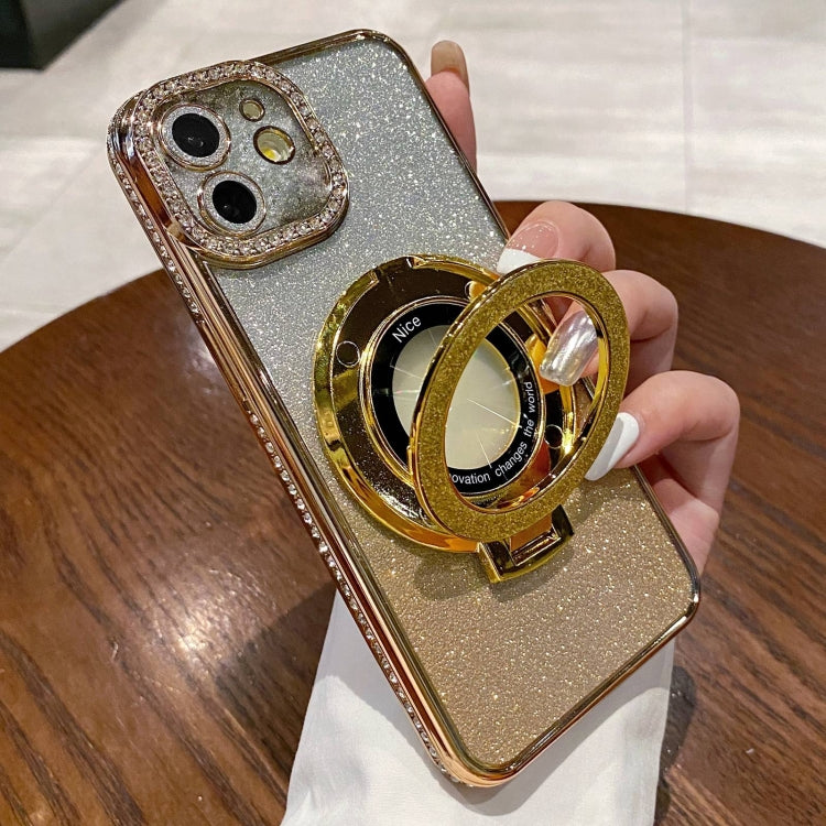 Gradient Glitter Diamond Plated Holder Magsafe Phone Case, For iPhone 12 Pro Max, For iPhone 12 Pro, For iPhone 11 Pro Max, For iPhone 11