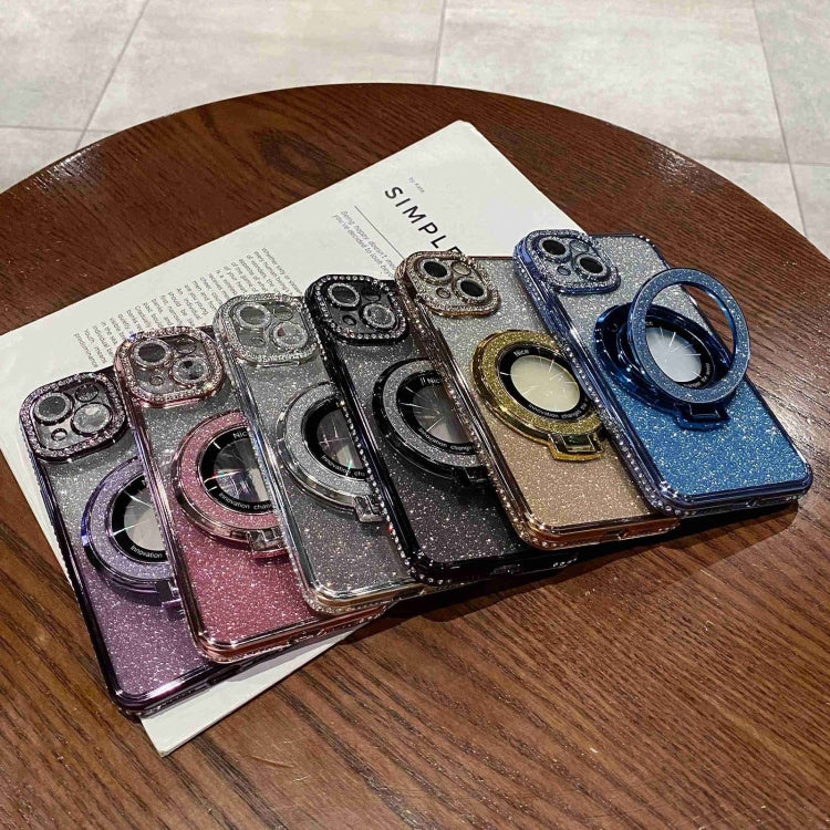 Gradient Glitter Diamond Plated Holder Magsafe Phone Case, For iPhone 12 Pro Max, For iPhone 12 Pro, For iPhone 11 Pro Max, For iPhone 11