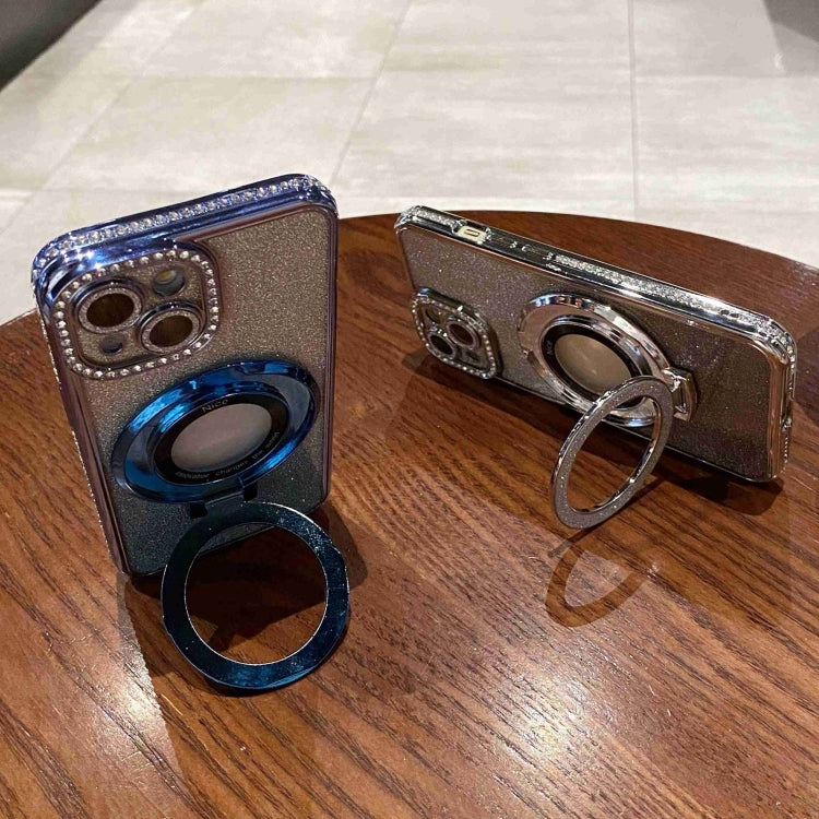 Gradient Glitter Diamond Plated Holder Magsafe Phone Case, For iPhone 12 Pro Max, For iPhone 12 Pro, For iPhone 11 Pro Max, For iPhone 11