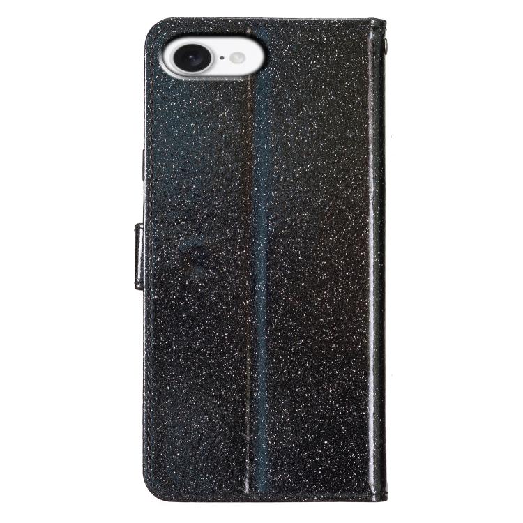 Glitter Powder Flip Leather Phone Case, For iPhone 16e, For iPhone 16 Pro Max, For iPhone 16 Pro, For iPhone 16 Plus