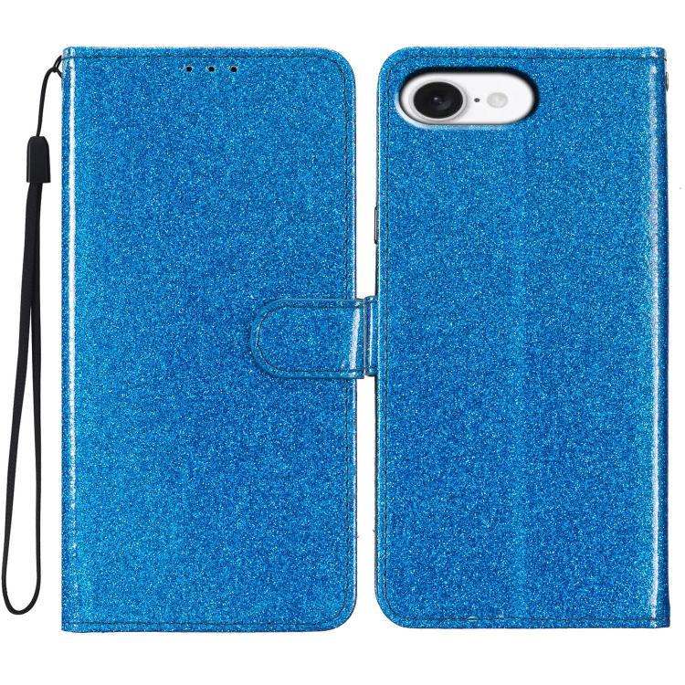Glitter Powder Flip Leather Phone Case, For iPhone 16e, For iPhone 16 Pro Max, For iPhone 16 Pro, For iPhone 16 Plus