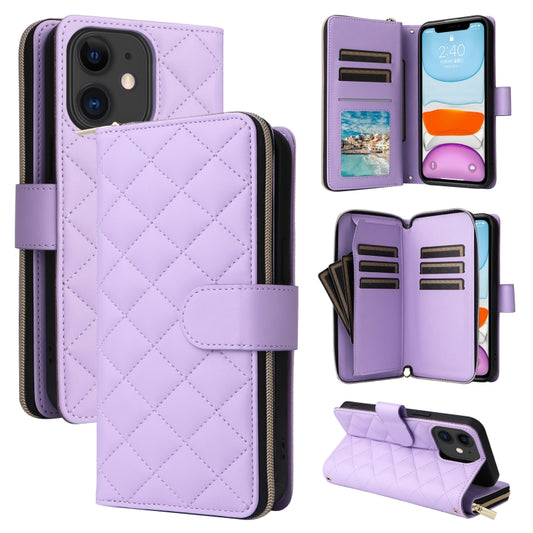 Crossbody Rhombic Zipper Tower Buckle Leather Phone Case with Lanyard, For iPhone 11, For iPhone 11 Pro, For iPhone X / XS, For iPhone XR