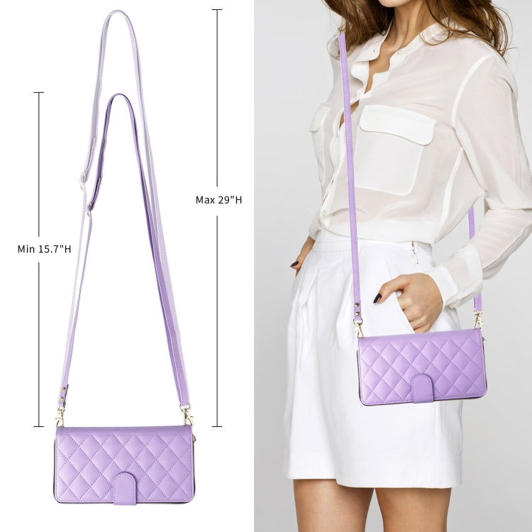 Crossbody Rhombic Zipper Tower Buckle Leather Phone Case with Lanyard, For iPhone XS Max, For iPhone 8 Plus / 7 Plus