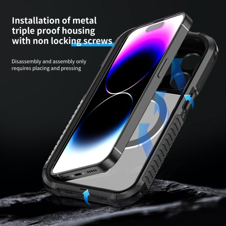 MagSafe Shockproof Metal Phone Case, For iPhone 15 Pro Max, For iPhone 15 Pro, For iPhone 14 Pro, For iPhone 14 Pro Max